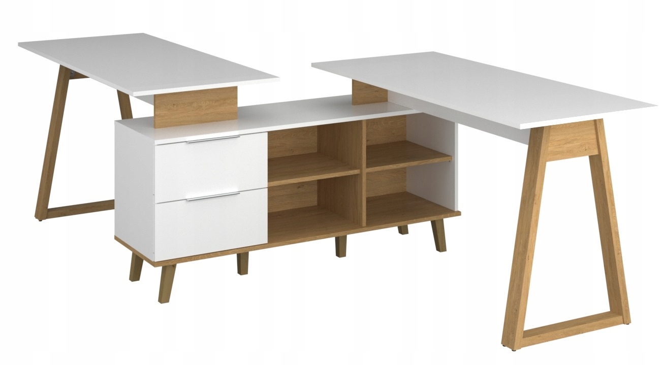 DUŻA KOMODA BIAŁA Z SZUFLADAMI I PÓŁKAMI młodzieżowa komody do biura NE-03 Waga produktu z opakowaniem jednostkowym 38 kg