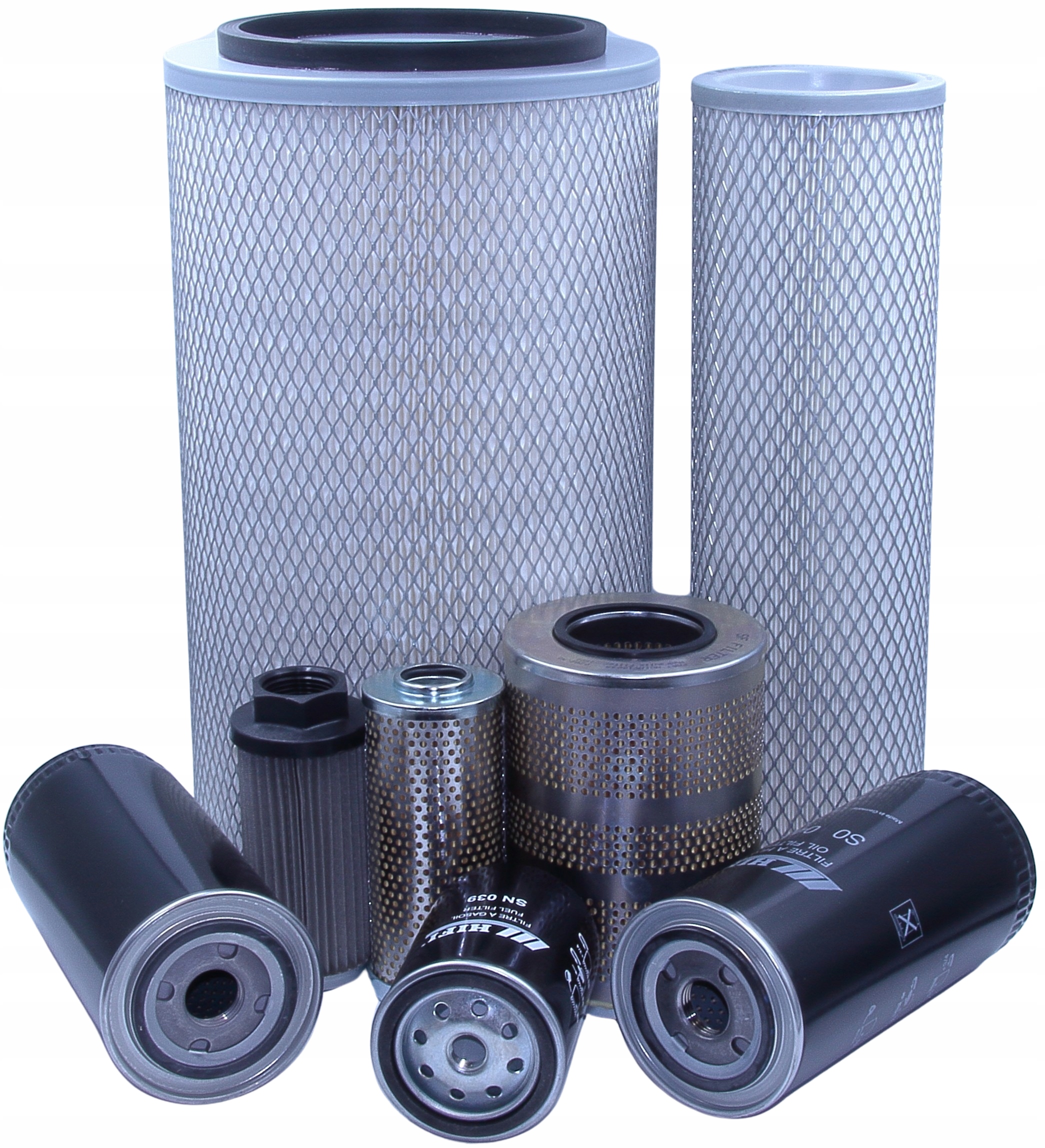 Filtry Hanomag 55D/E, kolový nakladač sada.