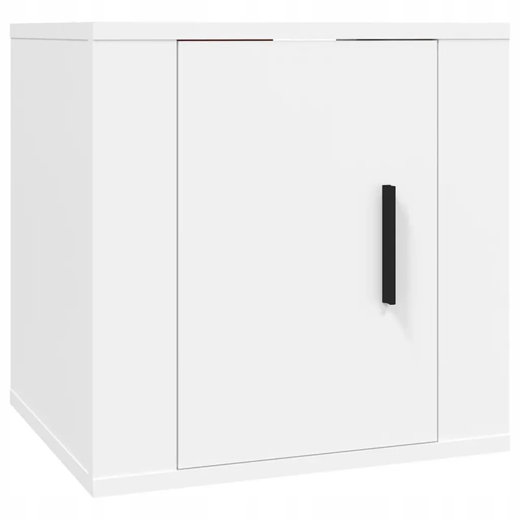 Nástěnná skříňka pod televizor, bílá, 40 x 34,5 x 40 cm, materiál dřevo