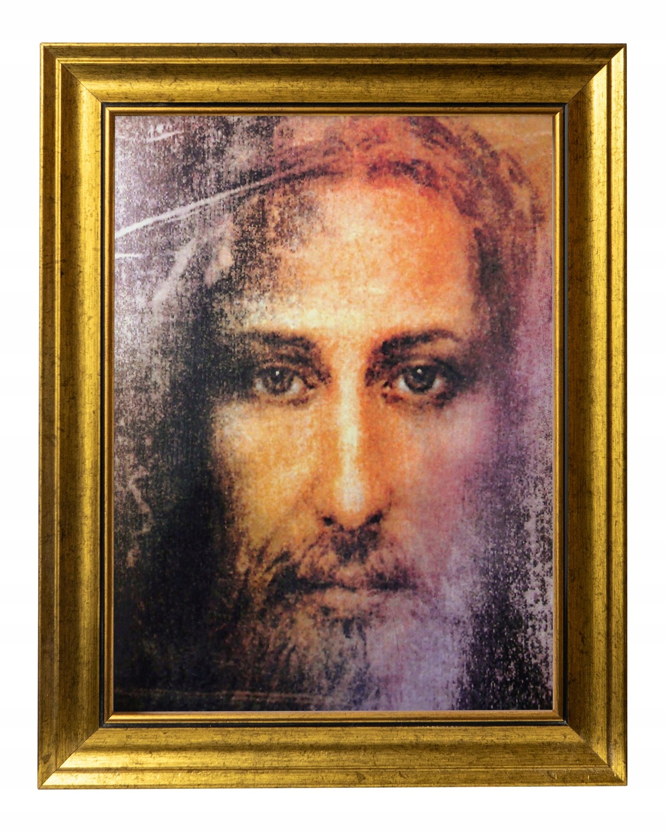 Turínské Plátno Obraz Na Plátně Ve Zlatém Rámu 30X40