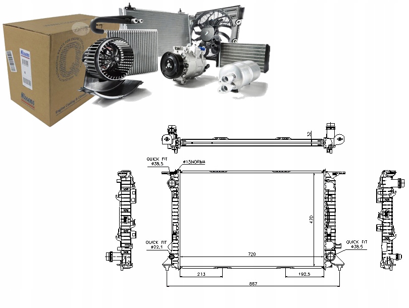 Chladič Motoru Audi A4 A4 Allroad A5 A6 A6 Allr Asistent Kolize #34