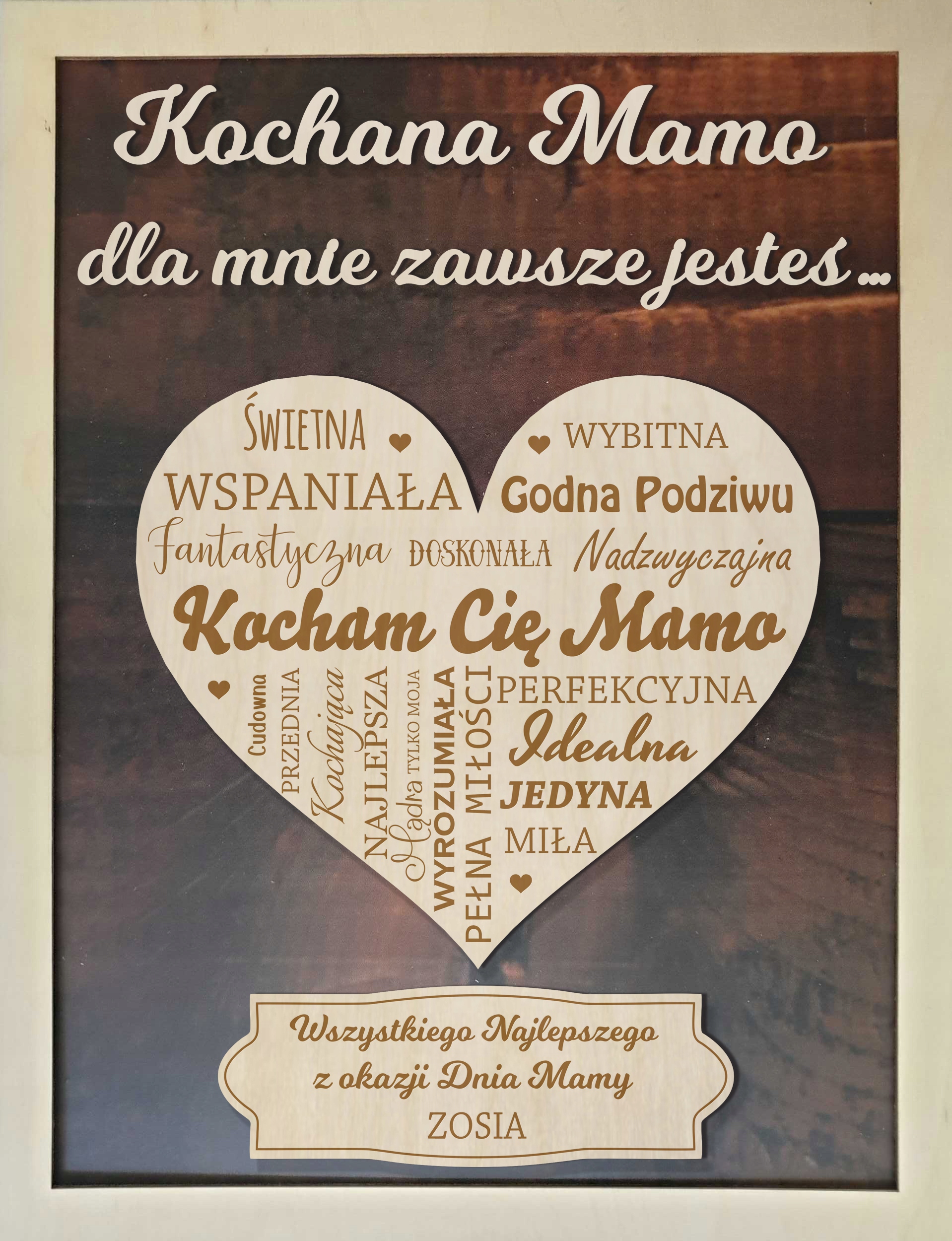 

Podziękowanie Dzień Mamy obraz 3D życzenia