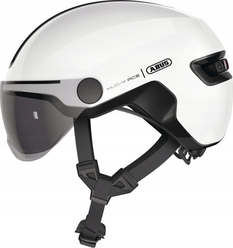 Cyklistická přilba Abus Urban Hud-y Ace Led Shiny White L 57-61 cm