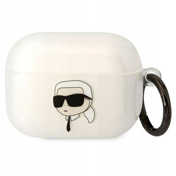Przezroczysta etui na AirPods Pro z logo Karl Lagerfeld