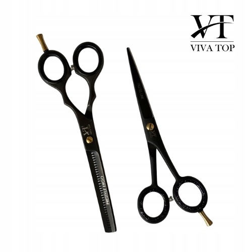 Sada Viva Top Ergo Black Line Nůžky 5,5" Degážovky 6" Pouzdro Black 2