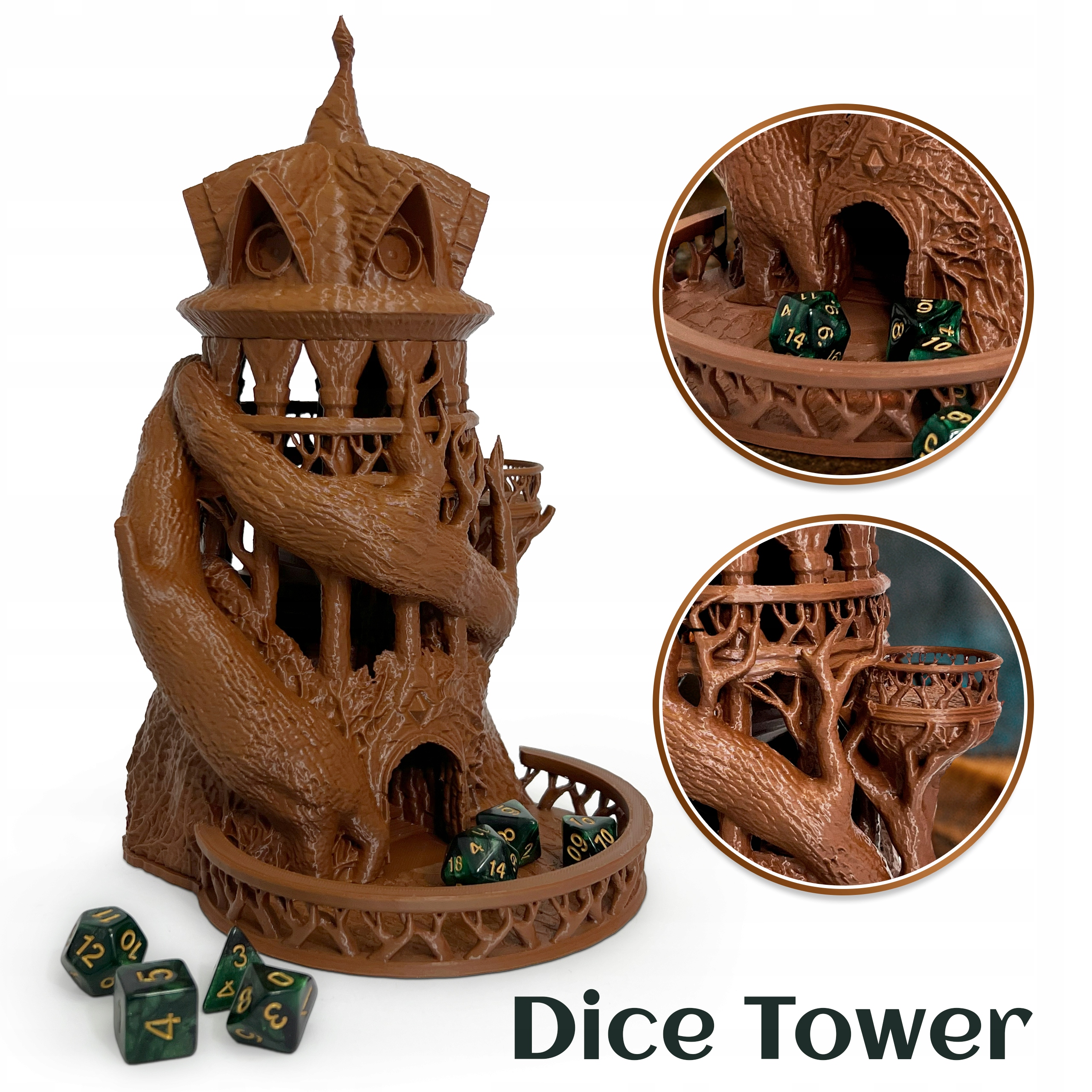 Wieża do kości - Druid Dice Tower Brązowy