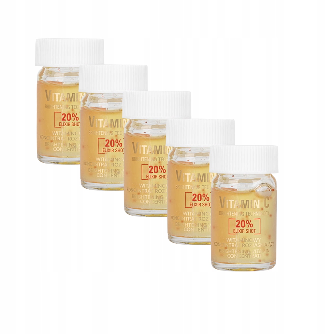 Ampulky s vitamínem C 20% 5×5 ml rozjasnění, anti-age pigmentace Obličej