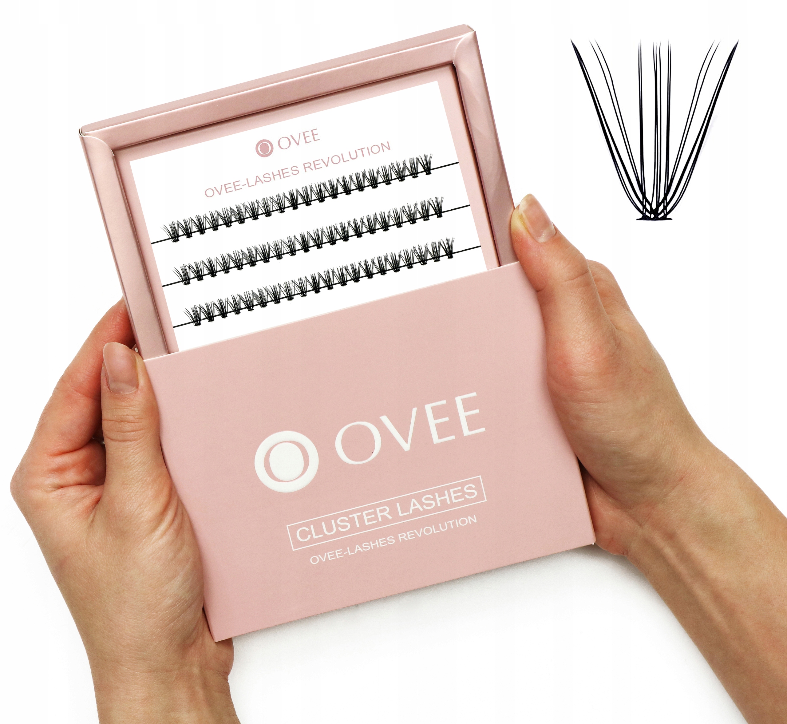 

Kępki rzęsy 20D skręt C Jedwabne Ovee 8mm makeup