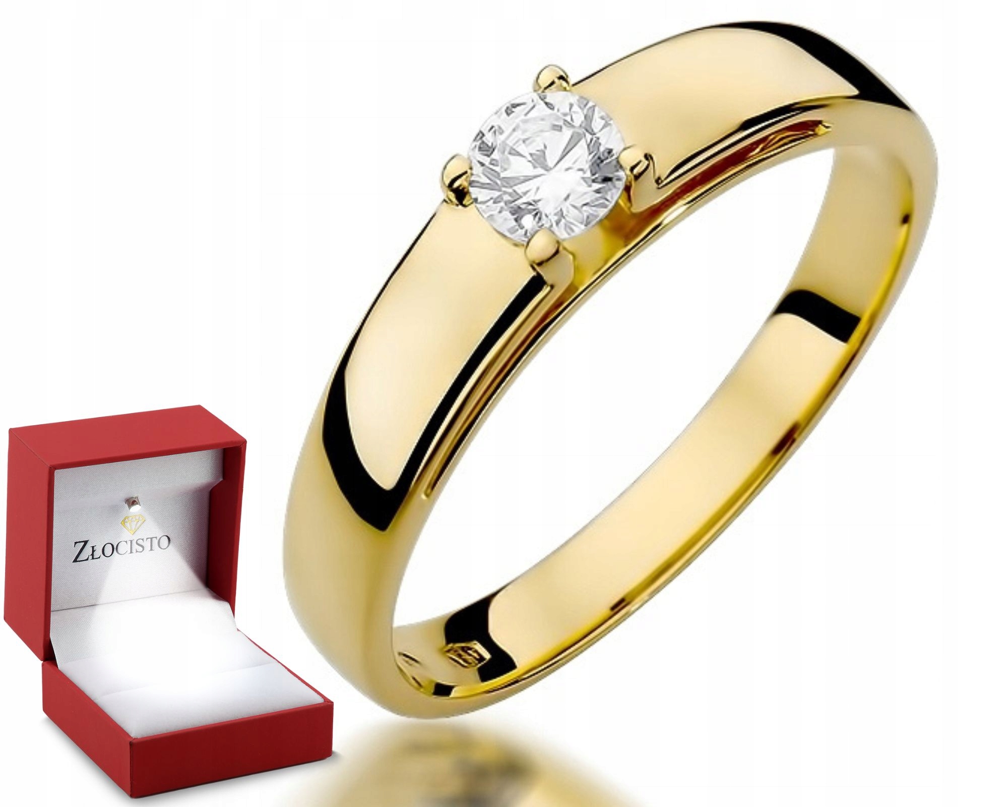 Klasický Prstýnek Briliant 0,23 Ct Gravírování