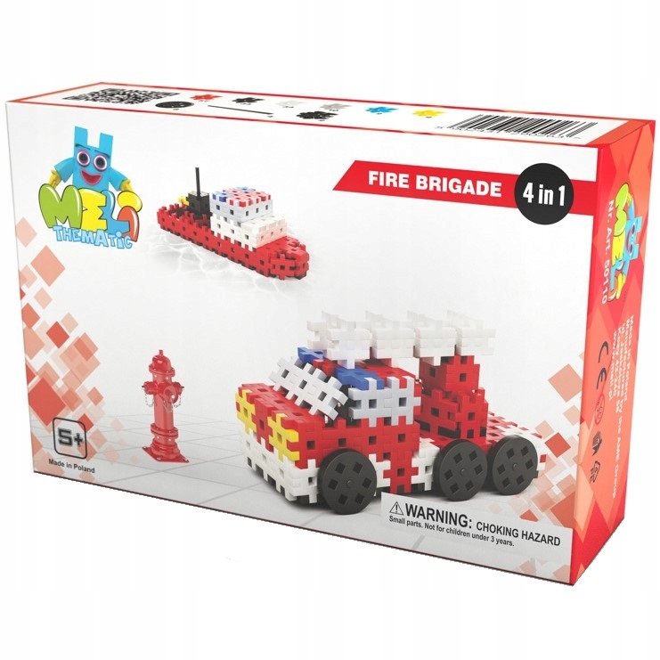 

Klocki Wafle Konstrukcyjne Meli Basic Straż 4w1