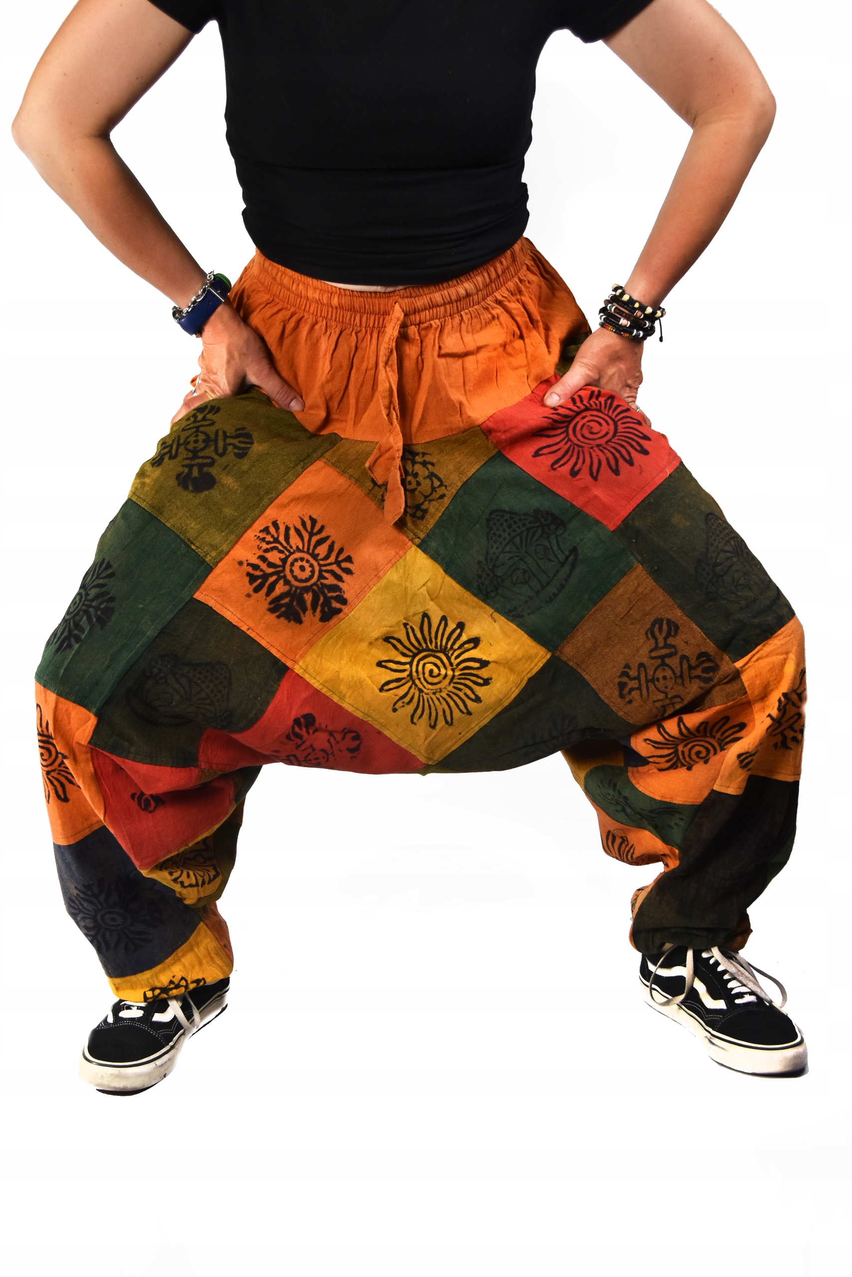 Šavary Nepál Aladinky Jóga Patchwork Barevné