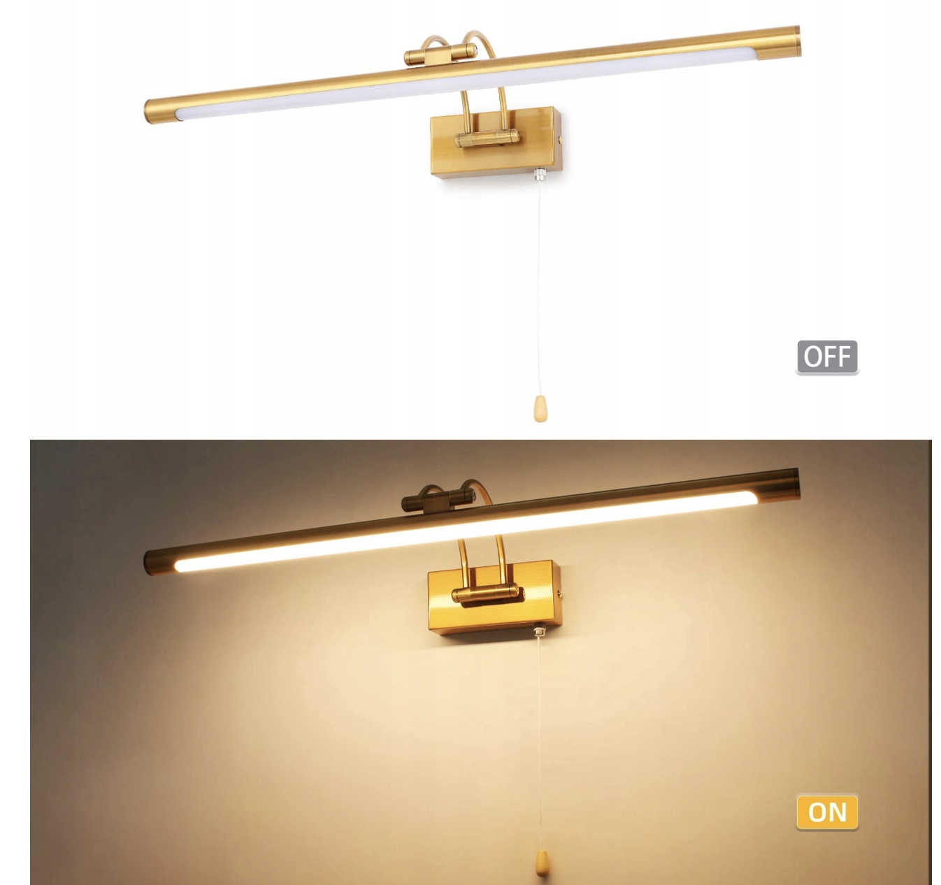 Tyhogar Led kúpeľňová lampa 15W 3 farby Dimmovateľná 60 cm