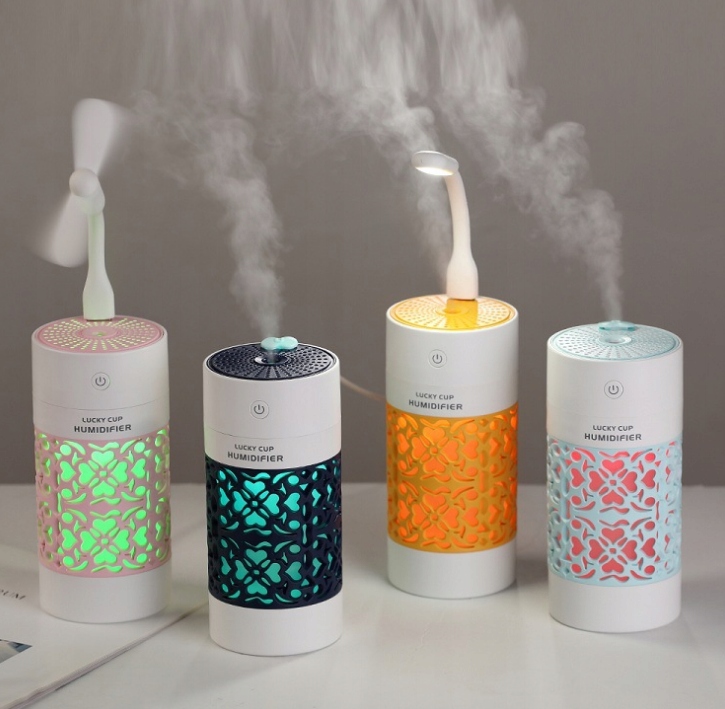 NAWILŻACZ POWIETRZA DYFUZOR LAMPKA LED WIATRAK USB Rodzaj dyfuzor ultradźwiękowy