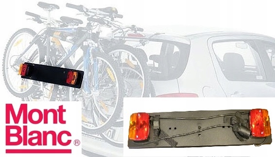 LISTWA OŚWIETLENIOWA , TABLICA ZE ŚWIATŁAMI 7 PIN Liczba rowerów 3