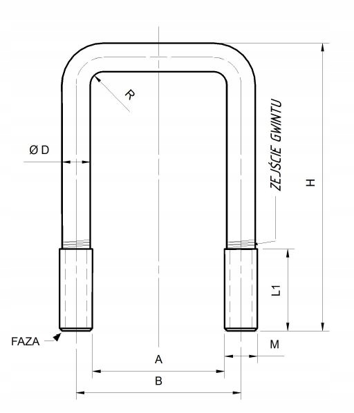 Cybant typ C obejma M8 x 35 x 68 Marka DROMET