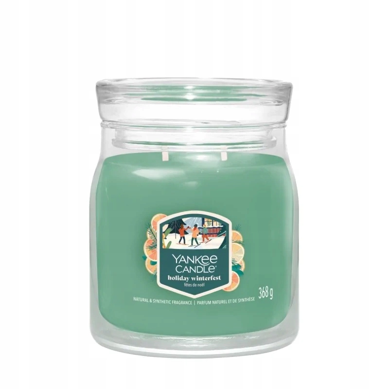 Yankee Candle Holiday Winterfest střední sójová svíčka se dvěma knoty 368 g