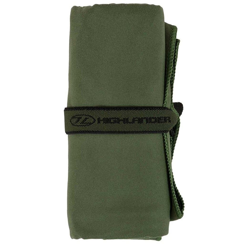 Ręcznik szybkoschnący turystyczny Highlander Outdoor Fibre Soft XL Olive
