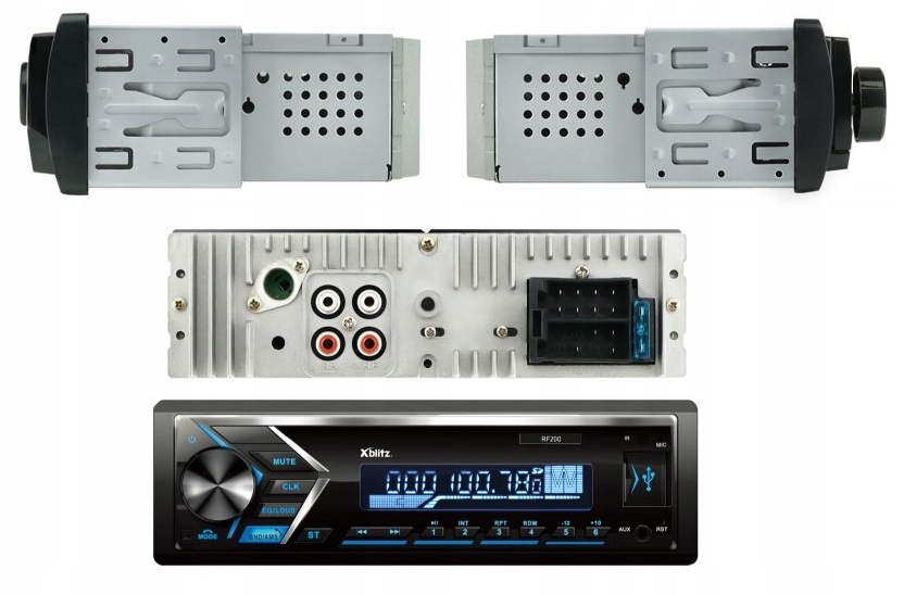Xblitz RF200 Radio Bluetooth USB RENAULT CLIO 3 Montaż 1-DIN