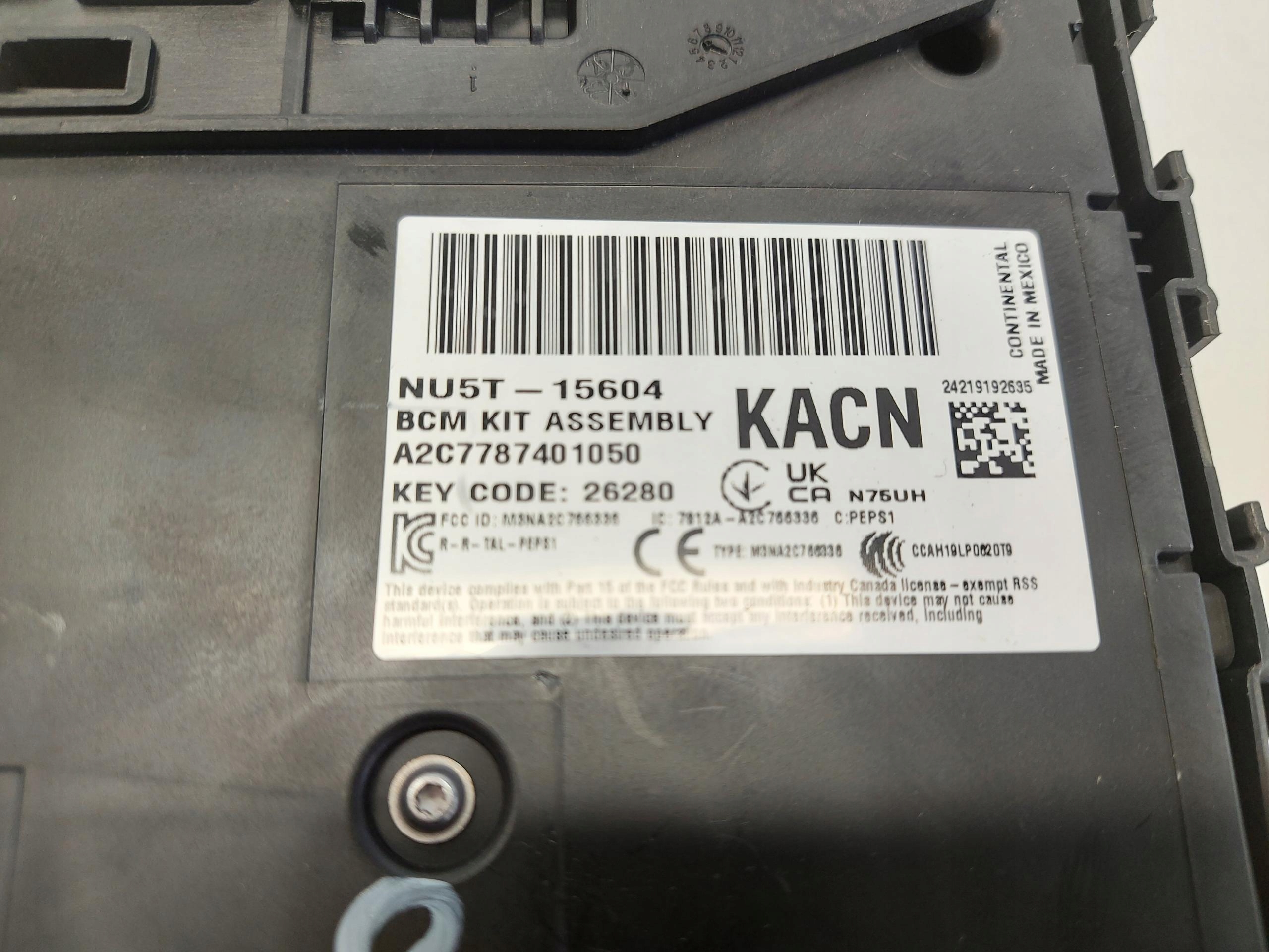Ford Ranger X 6 VI 2024r module control unit BCM NU5T-15604-KACN