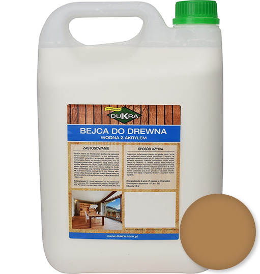 Bejca wodna do drewna Dukra 5l Dąb