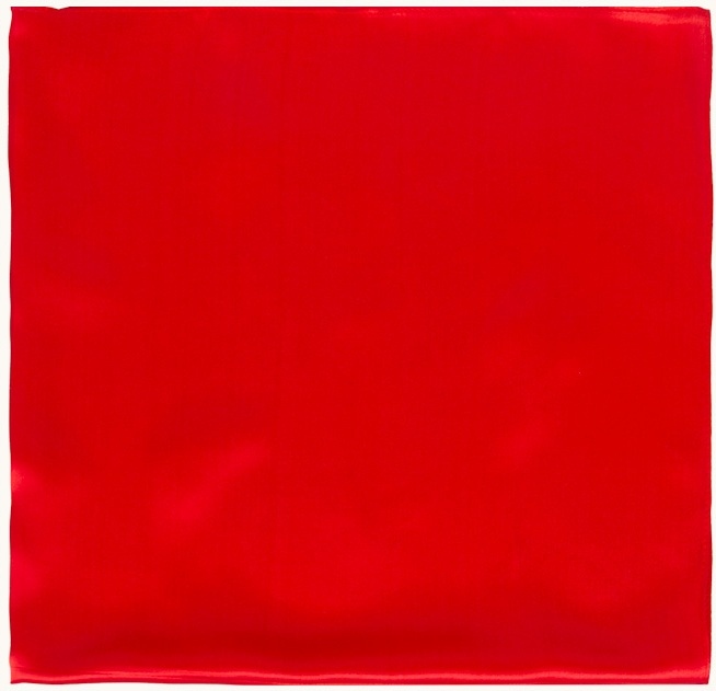 Hedvábný šátek Módní šátek na krk 100% hedvábí 65x65 cm Hladký červený