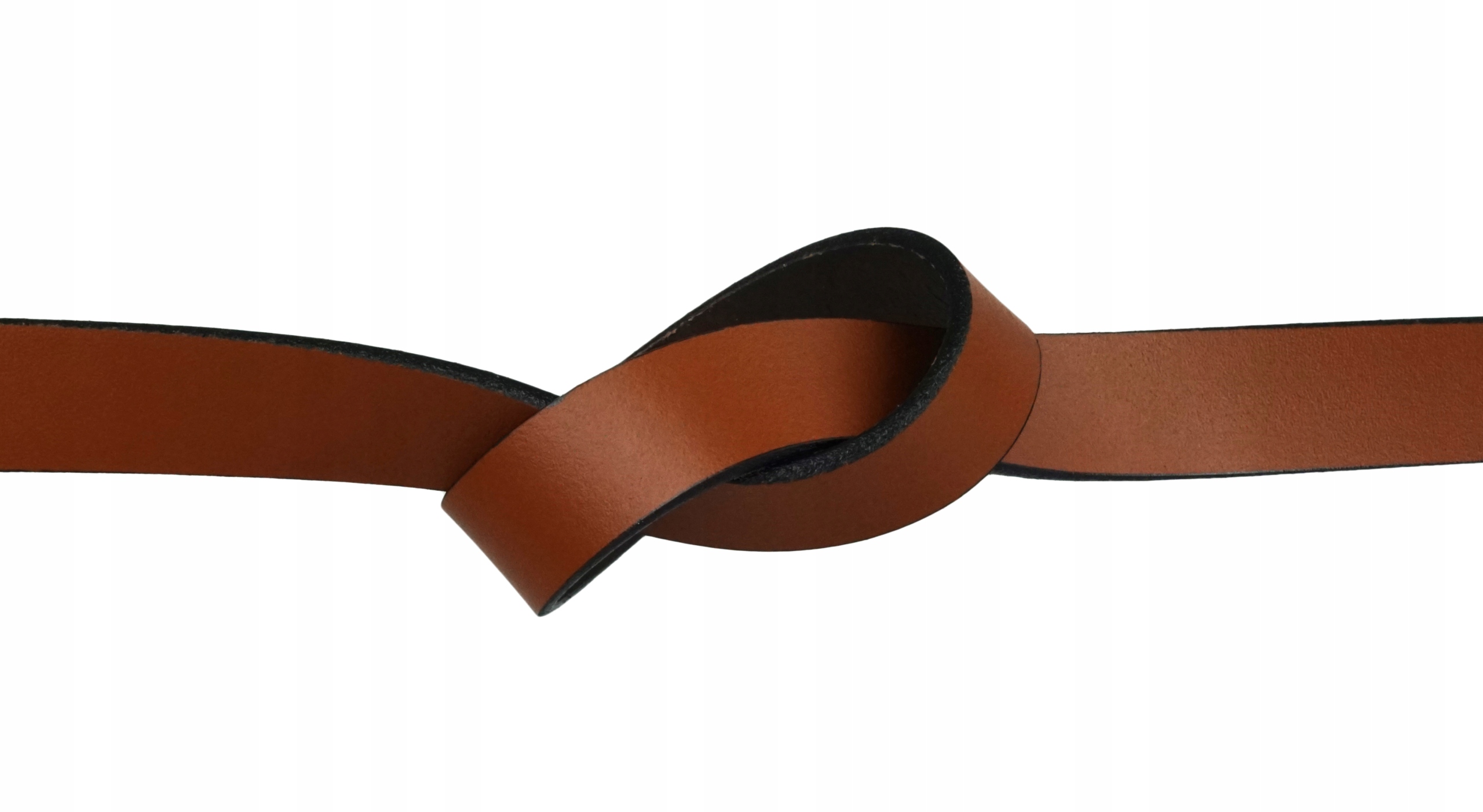 SKÓRZANY DAMSKI PASEK BLAKARDO 2 CM BRĄZOWY 100 Długość bez klamry 100 cm