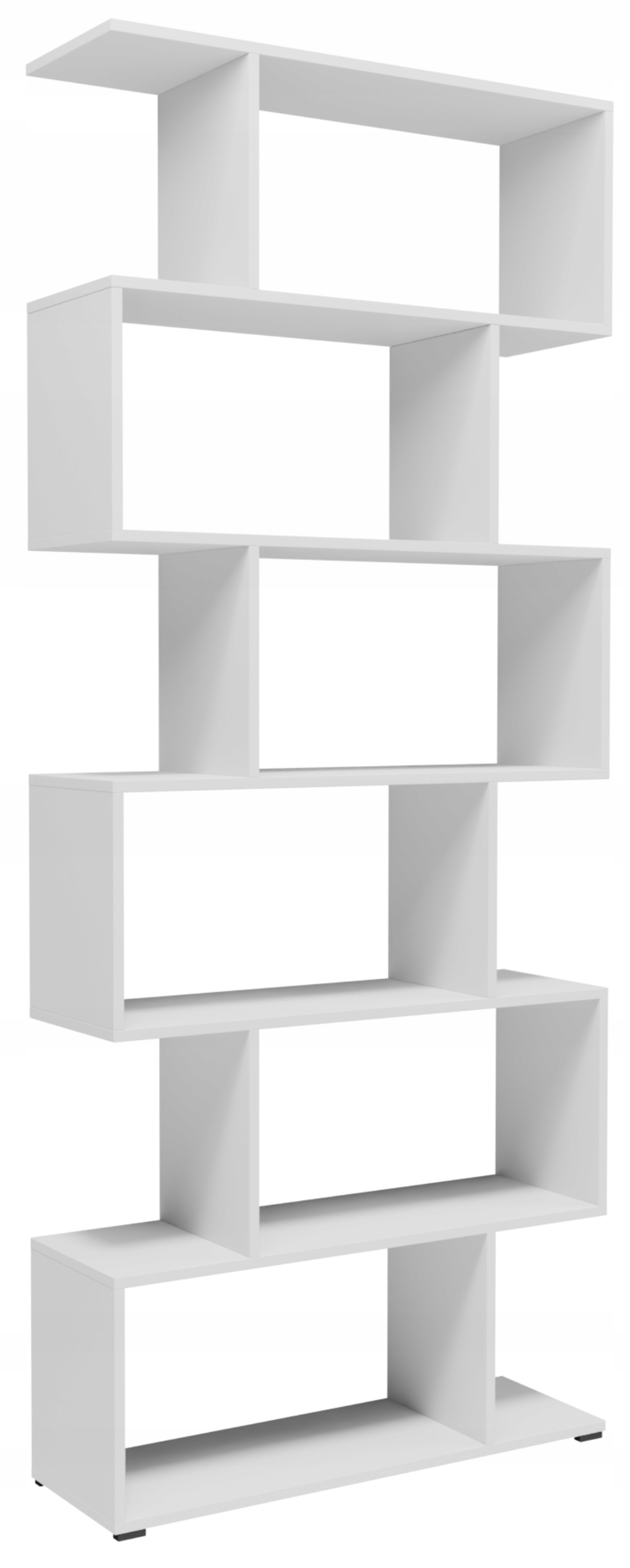 Regál CR3-SLIM bílý moderní police na knihy pořadače fotografie obrázky