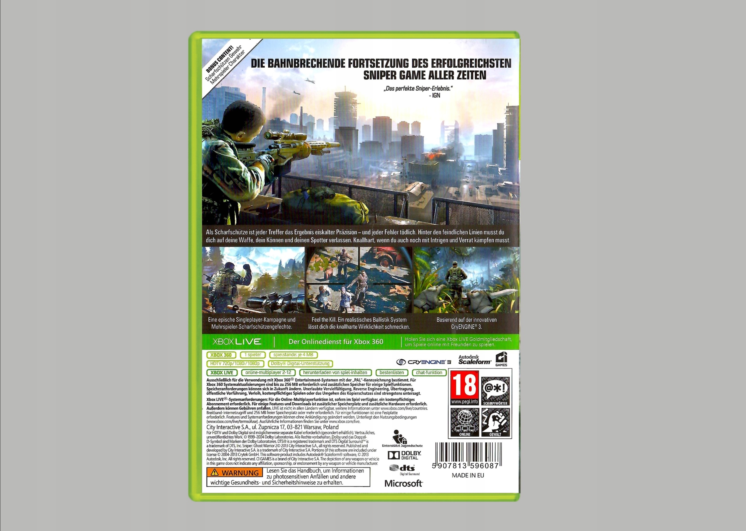 XBOX 360 SNIPER GHOST WARRIOR 2 LIMITED EDITION Po Polsku PL Maksymalna liczba graczy Więcej niż 6