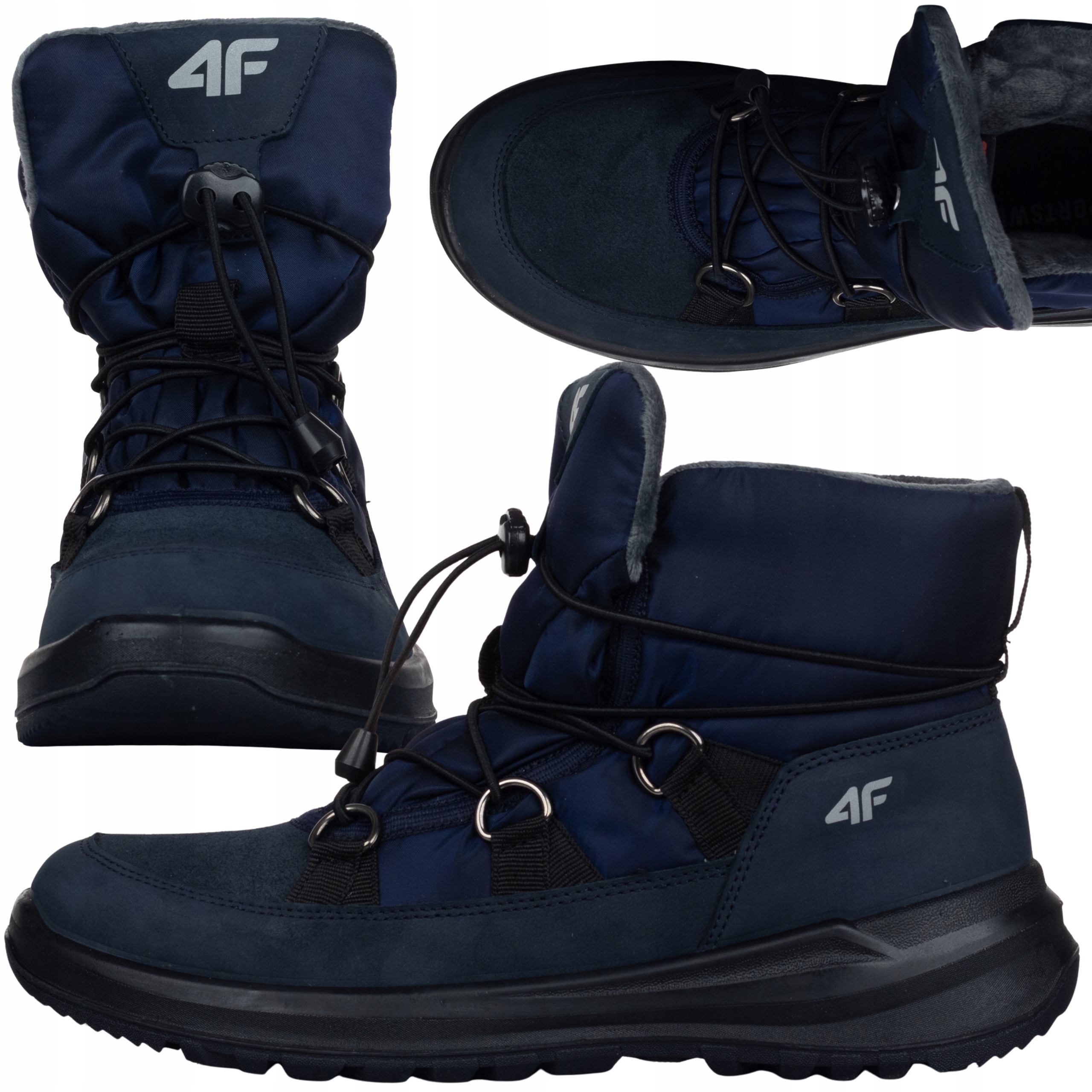 Dámské Zimní Sněhule Černé, Zateplené, Voděodolné, Módní Nazouvací, Velikost 41