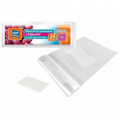 

Woreczki do zamrażania zywności 1l 25szt.