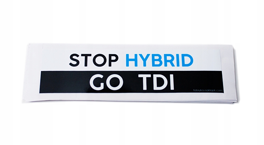 Naklejka SLAP "Stop Hybrid Go TDI" Vag