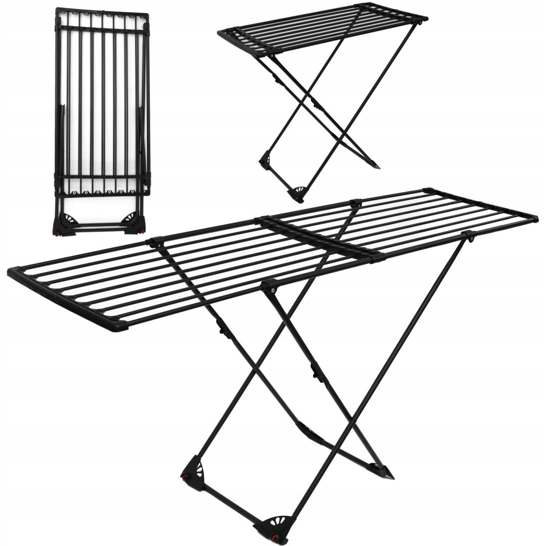 Levně Stojící sušák na prádlo, skládací, balkonový, výsuvný, velký, silný