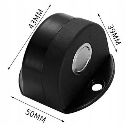 ODBOJNIK MAGNETYCZNY DO DRZWI ODBÓJ STOPER BLOKADA OGRANICZNIK CZARNY 1 szt Stan opakowania oryginalne