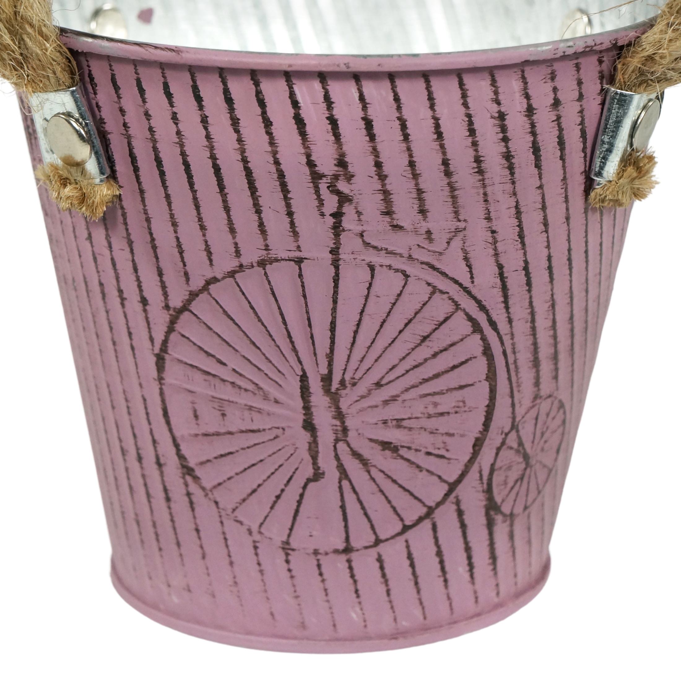 Metalowa osłonka z uchwytami ze sznura 12 cm Materiał metal