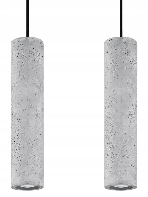 Závesná lampa Luvo 2 Beton čierna šedá IP20 Sollux Lighting
