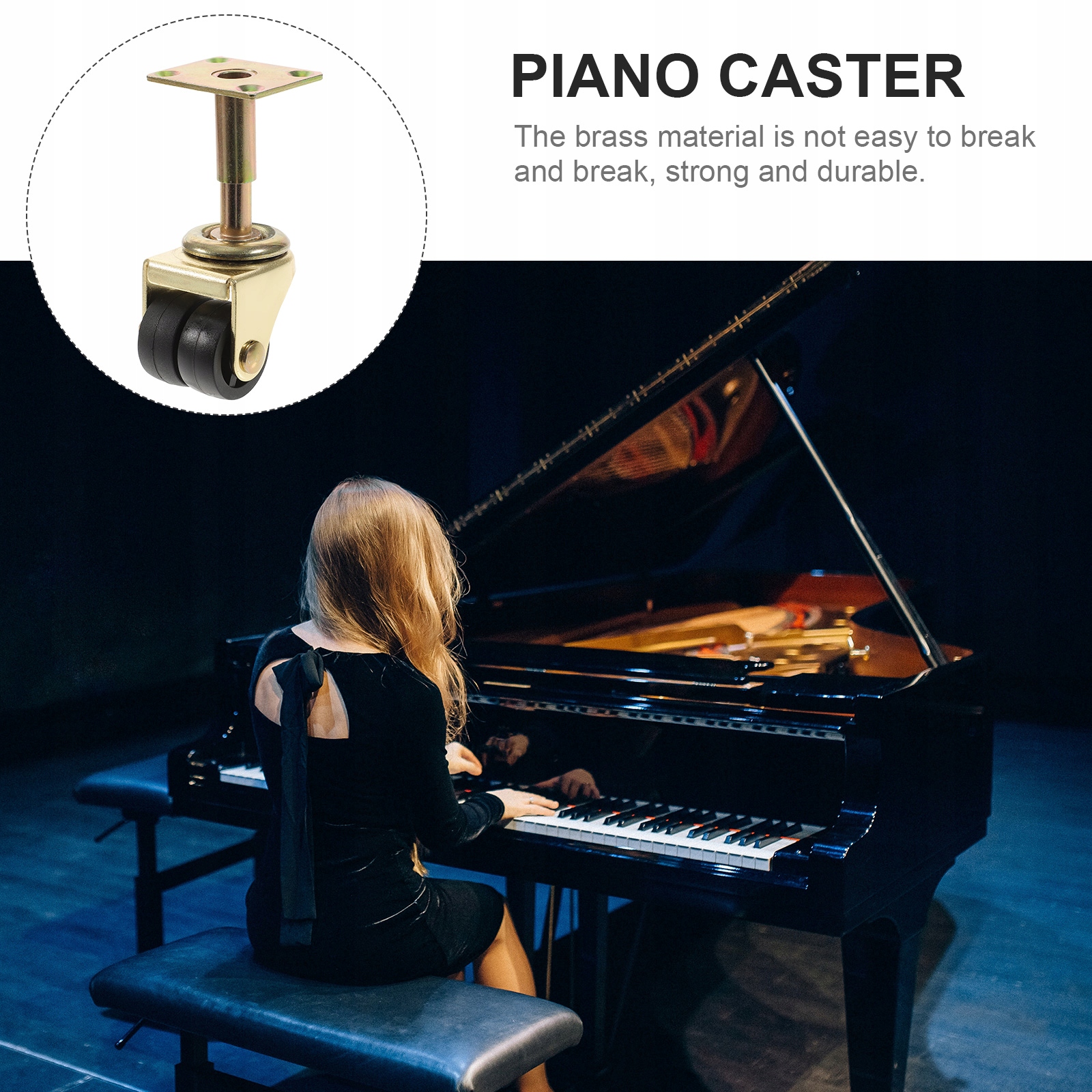 AKCESORIA DO KÓŁEK DO FORTEPIANMUZYKA MOCNA STABILNOŚĆ Marka bez marki