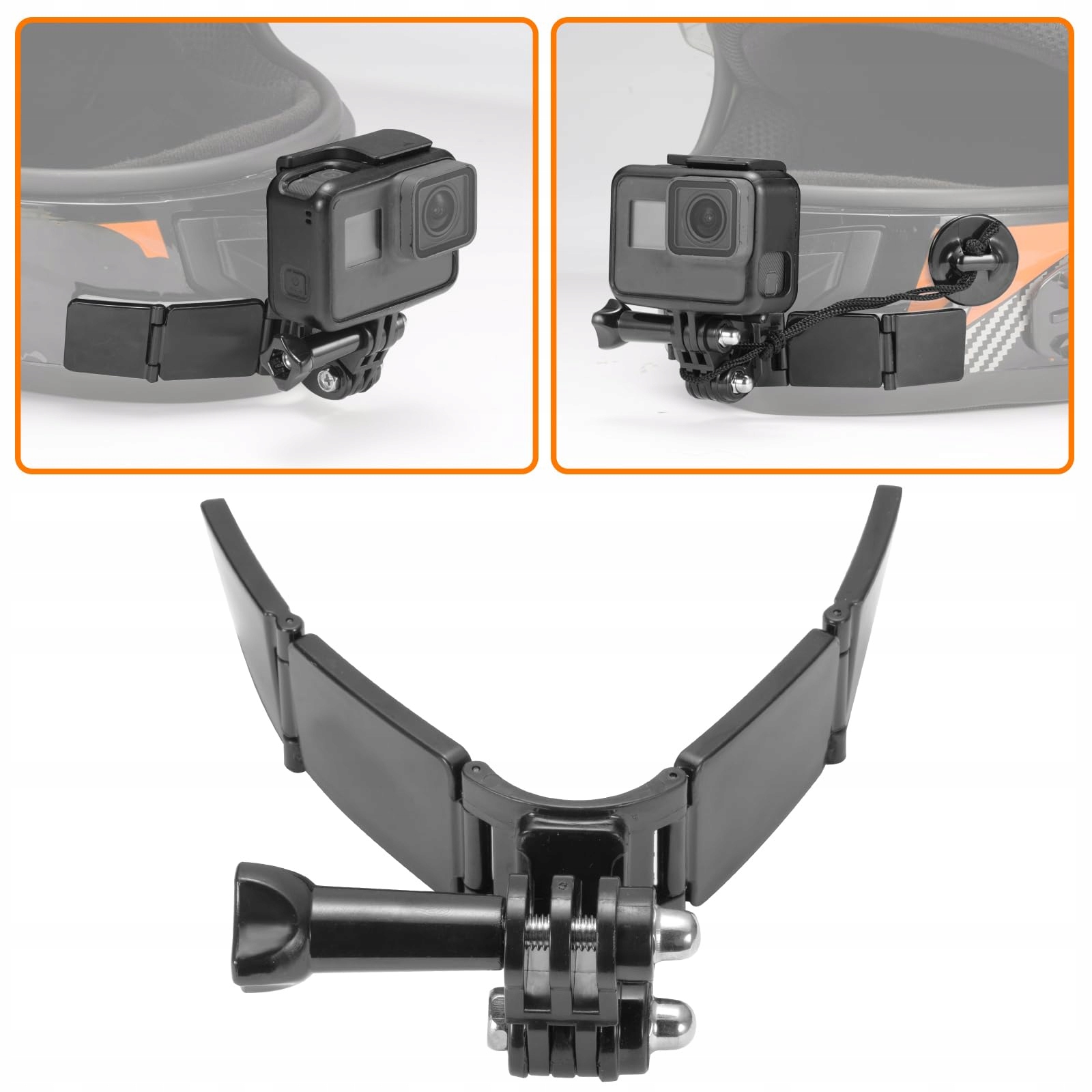 LUPHOLUE Zestaw Mocowania Kasku Motocyklowego Do Kamer GoPro Xiaomi SJCAM — miniatura 4