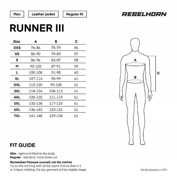 Kurtka Skórzana Rebelhorn RUNNER 3.0 męska black L Model RUNNER III