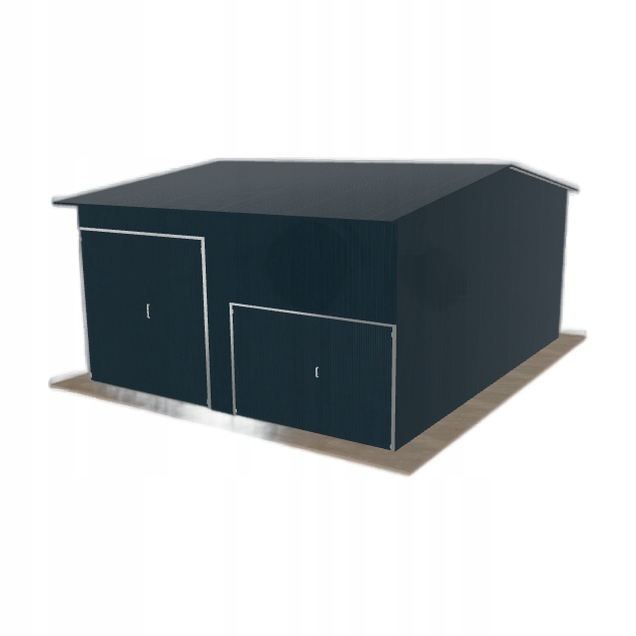 Ocelová hala 6.5 x 8 m se dvěma sloupky Grafit Vysoká