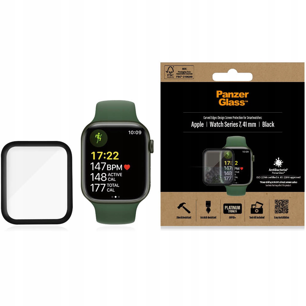

Szkło hartowane PanzerGlass do Apple Watch 7 41mm