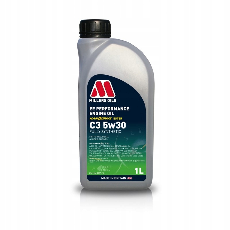 

Millers Oils Ee Performance C3 5W30 1L 7877