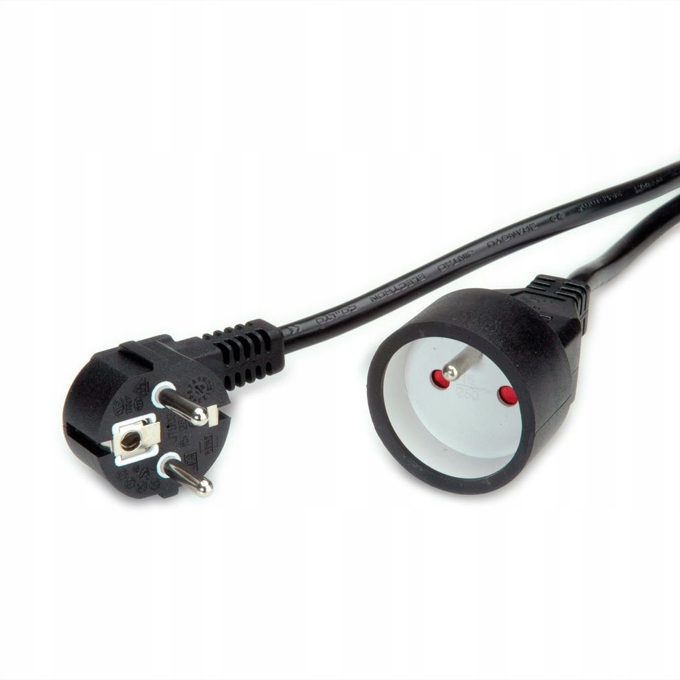 

Przedłużacz kabel zasilający 230V Ute czarny 10 m