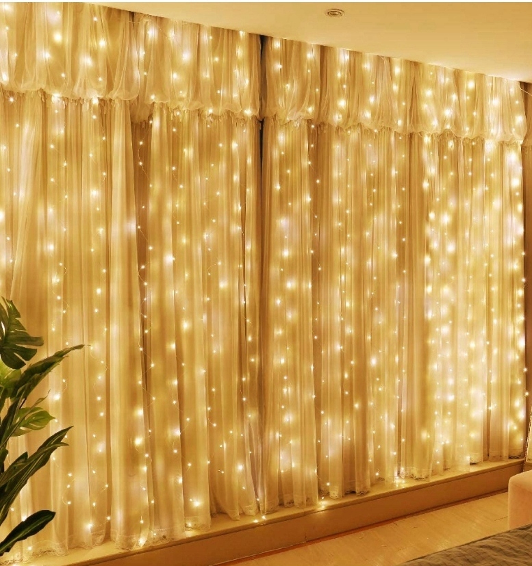 KURTYNA ŚWIETLNA 3x3m SOPLE 300LED GIRLANDA LAMPKI Długość 300 cm