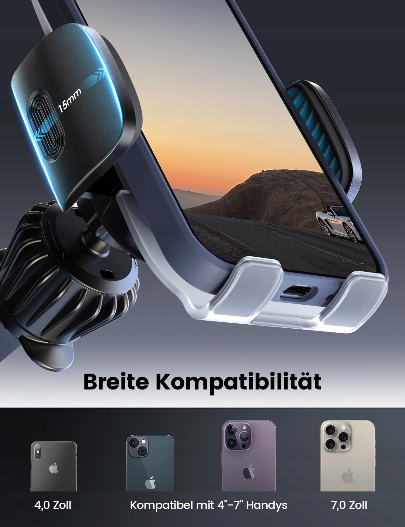 LAMICALL Uchwyt Samochodowy 360° Uniwersalny na iPhone Samsung — miniatura 6