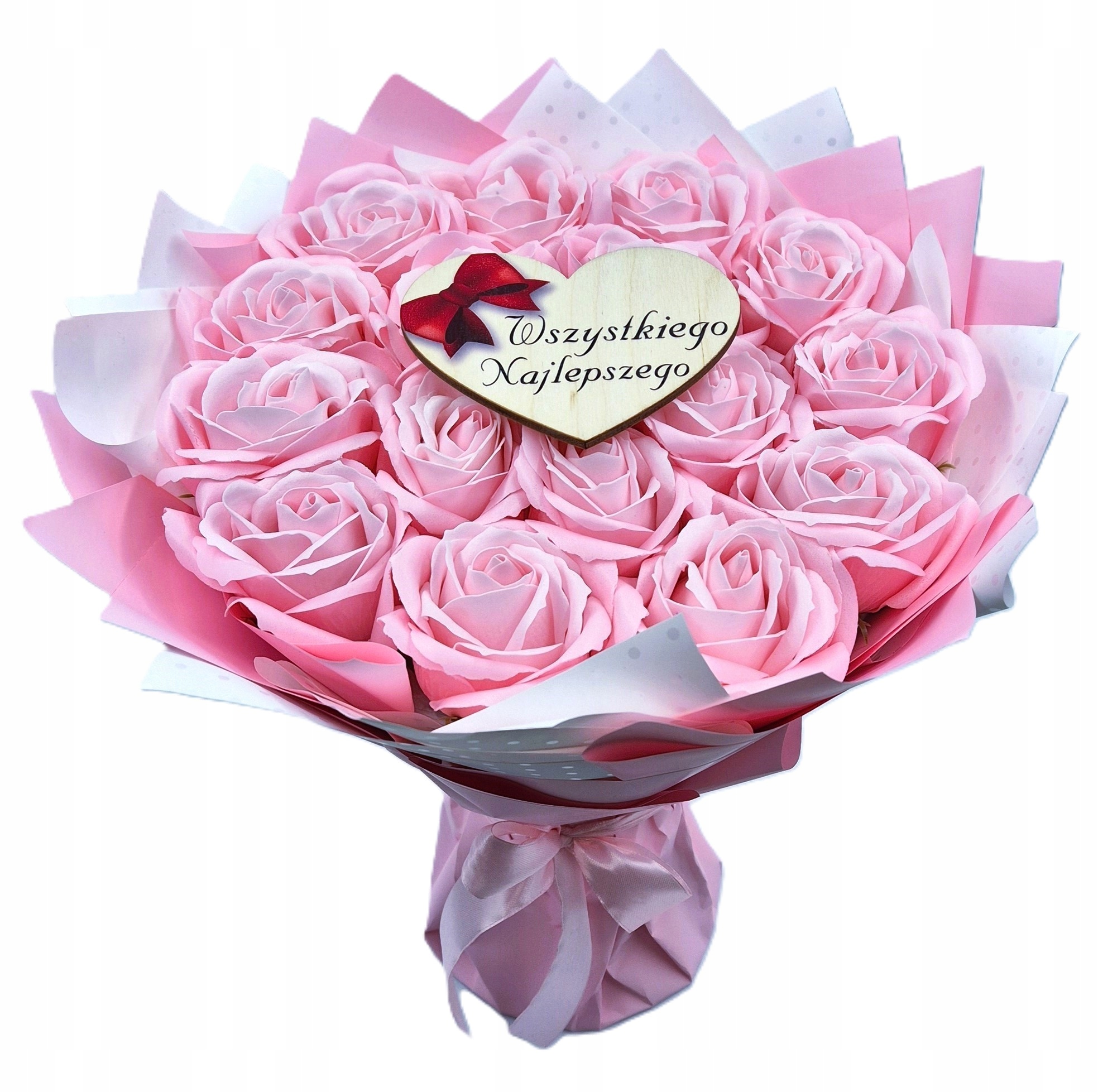 Levně Dárkový Koš Kytice z Mýdlových Růží Flower Box Dárek Narozeniny Výročí