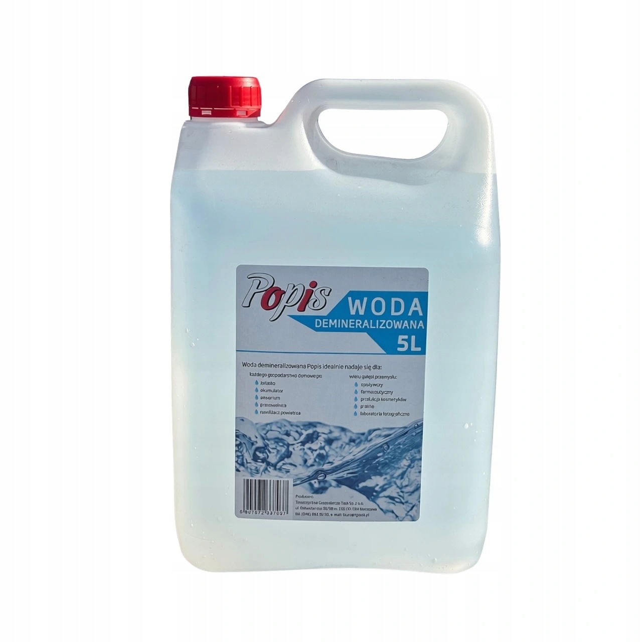Woda Demineralizowana 5L 4 Sztuki Zestaw Popis Wysoka Czystość