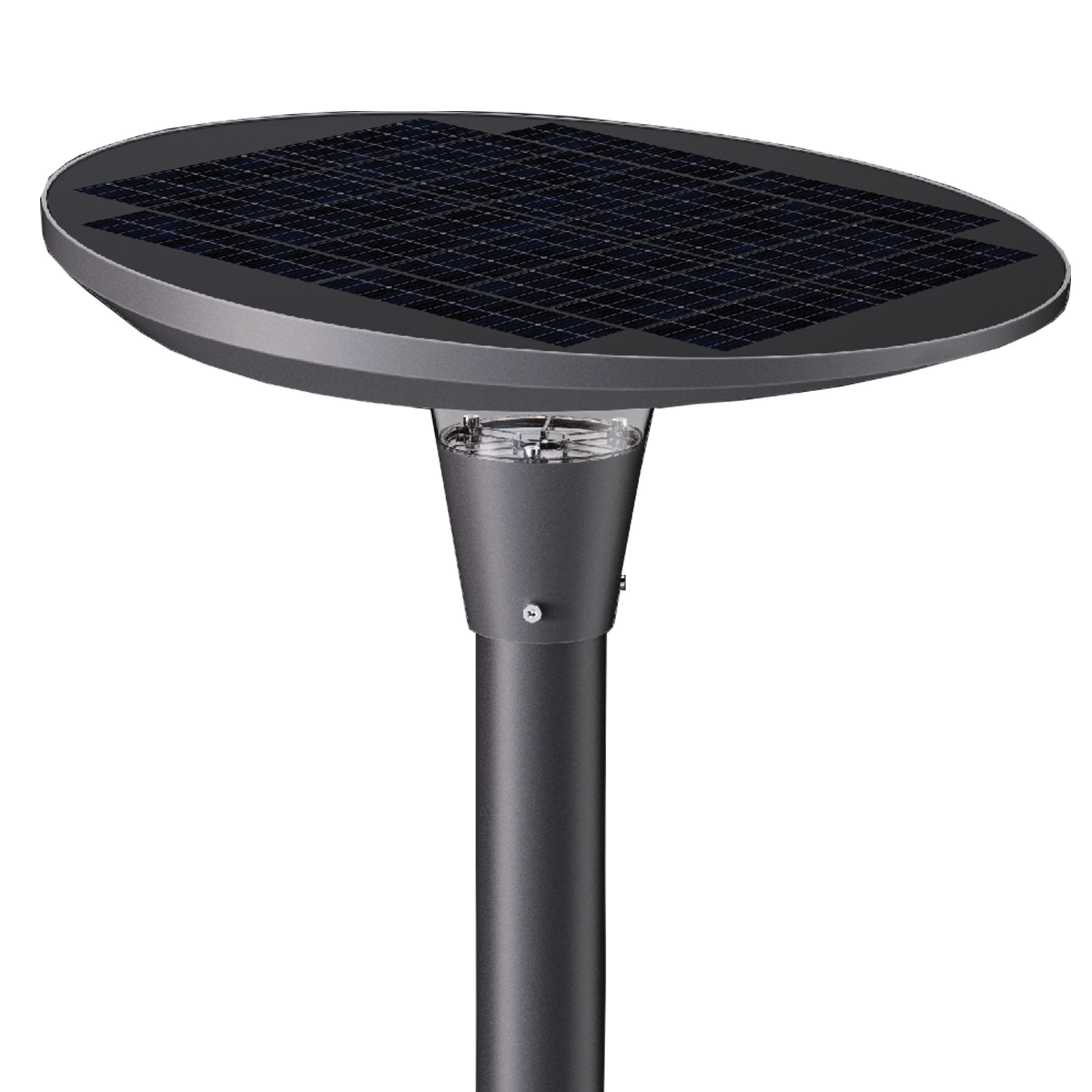 Solární parková lampa SolarPark Pro 16W 3200 lm 38W panel 40Ah šedá