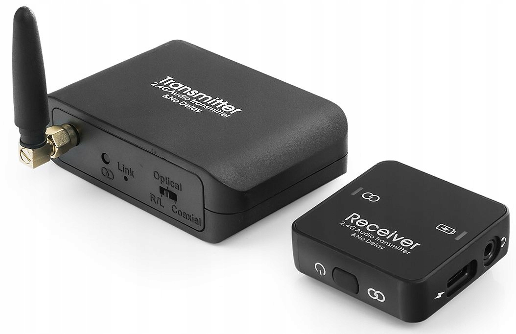 Bezprzewodowy Transmiter HiFi Sygnału Audio Nadajnik Odbiornik 2.4 GHz 50m