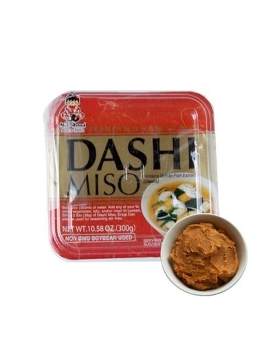 4x Pasta miso Dashi s bonito vločkami tmavá koření fermentovaná 300 g