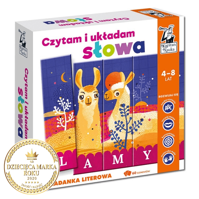 

Czytam I Układam Słowa Układanka Literowa 4-8 Lat